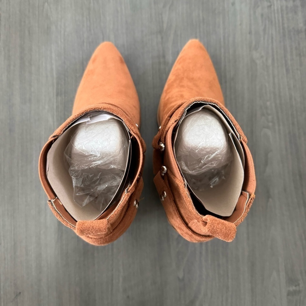 YOKI Muriel Women suede Western ankle boots cowgirl booties NWT Size 6 - Picture 5 of 11